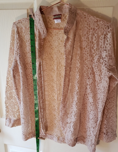Tan lace topper by Tudor Court sz S - Picture 5 of 7